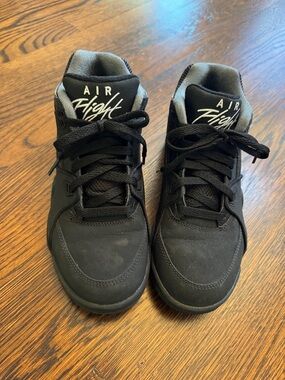 🦄🦄 AIR FLIGHT NIKE Black Mid-Top Sneakers